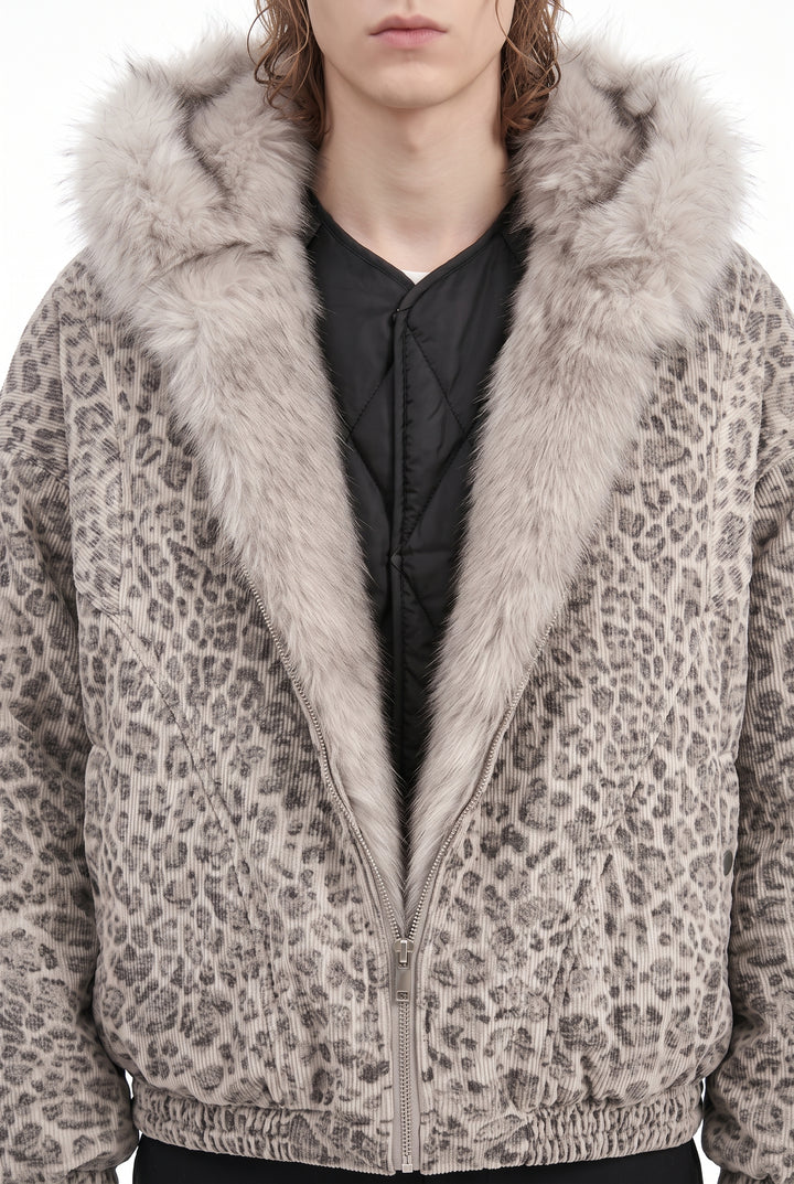 Leopard Fur Jacket na2818