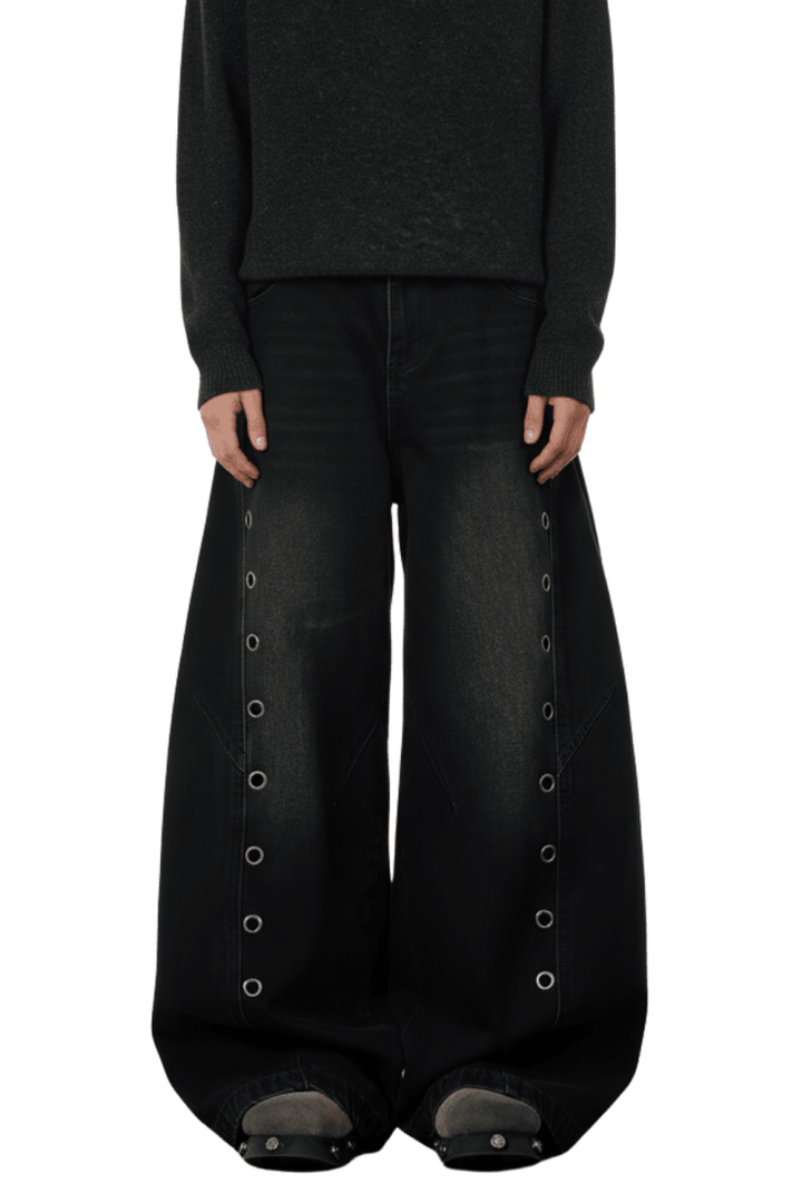 Shadow Wash Oversized Denim Pants na2408