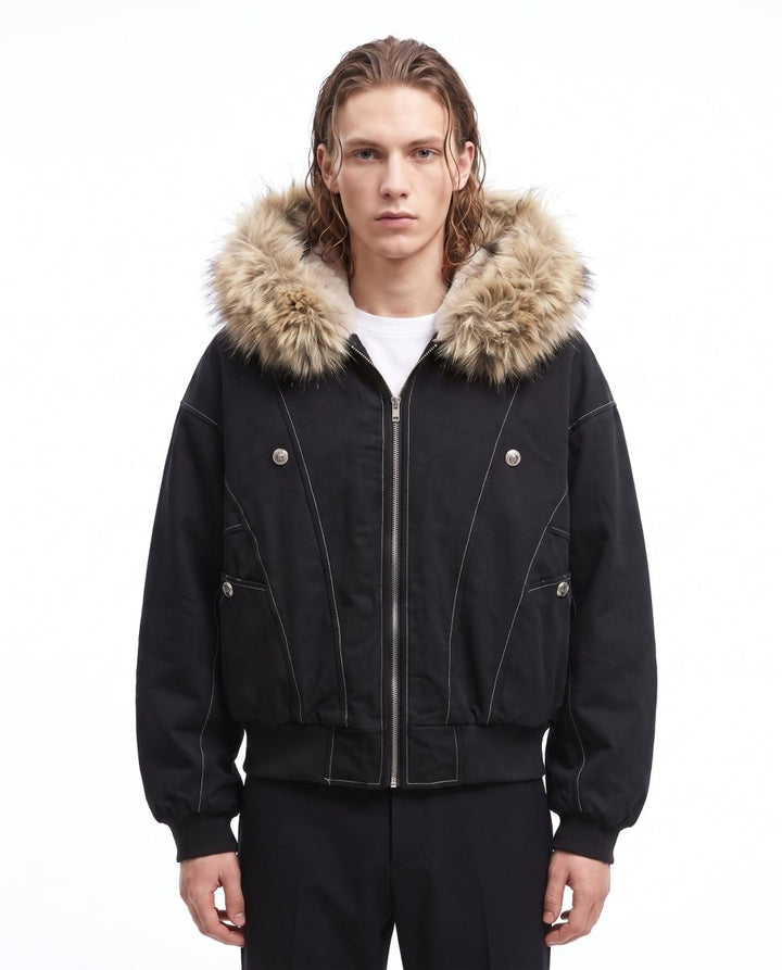 Fur Hooded Jacket na3064