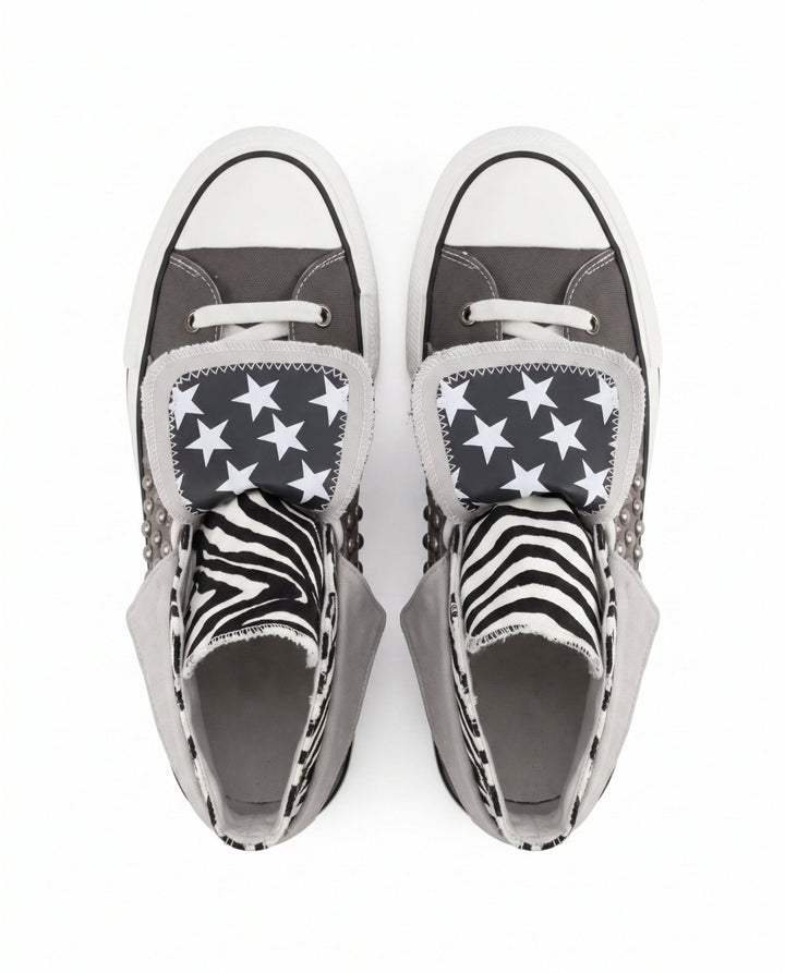 Studded Canvas Sneakers na3025