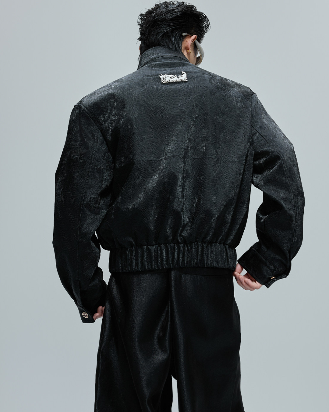 [ArguE CulturE] CRIMSON PYTHON LEATHER JACKET na2293