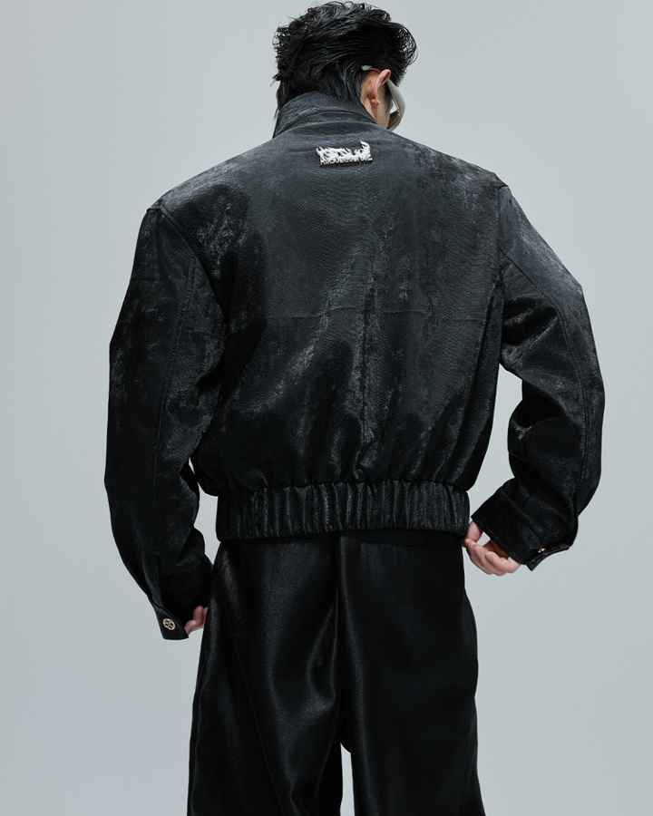 [ArguE CulturE] CRIMSON PYTHON LEATHER JACKET na2293