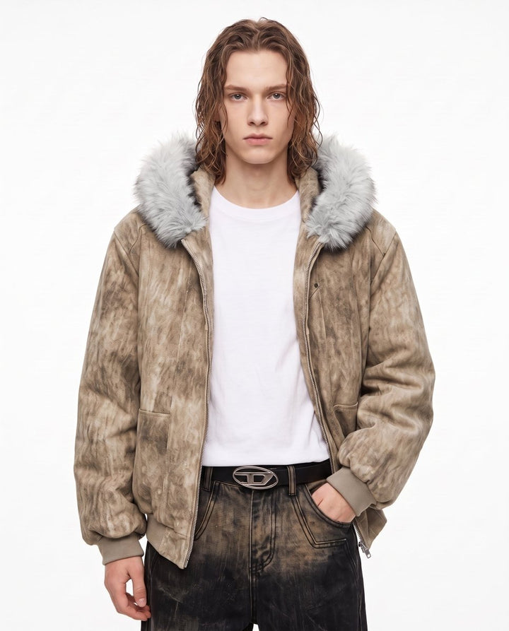 Fur Hooded Jacket na3231