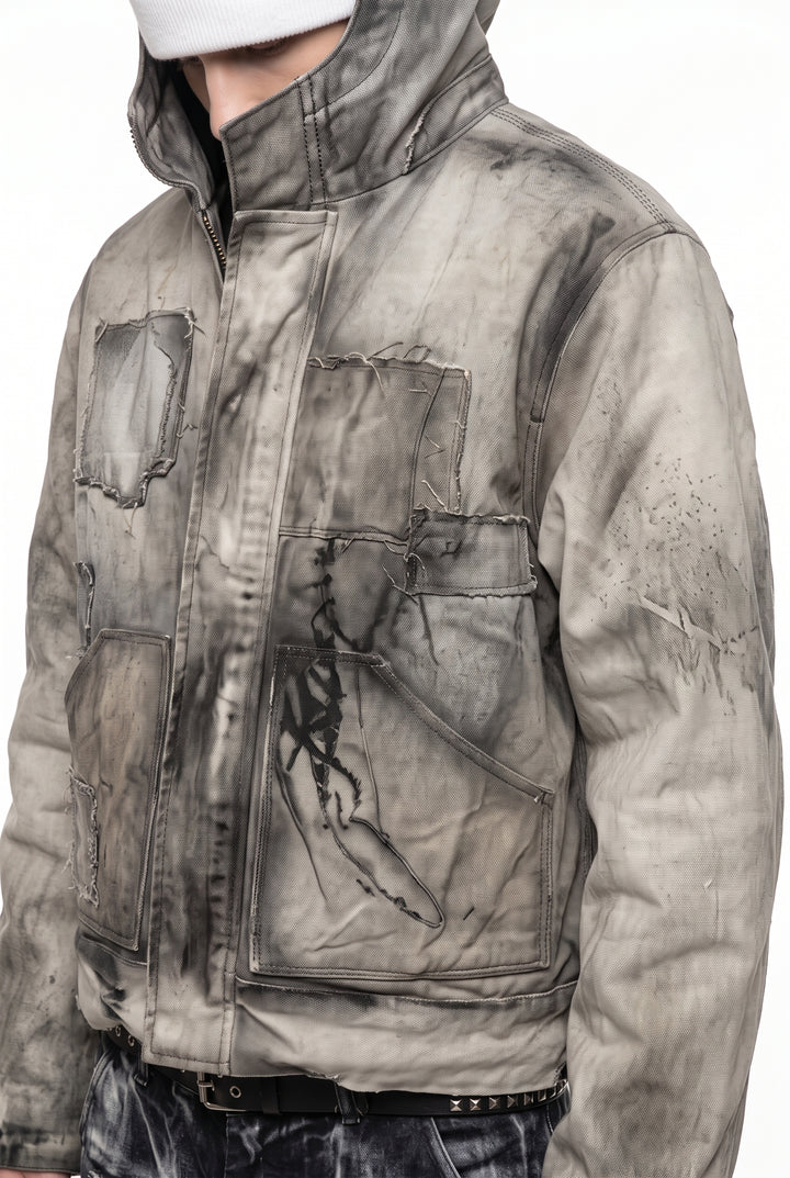 Washed Hooded Jacket na2832
