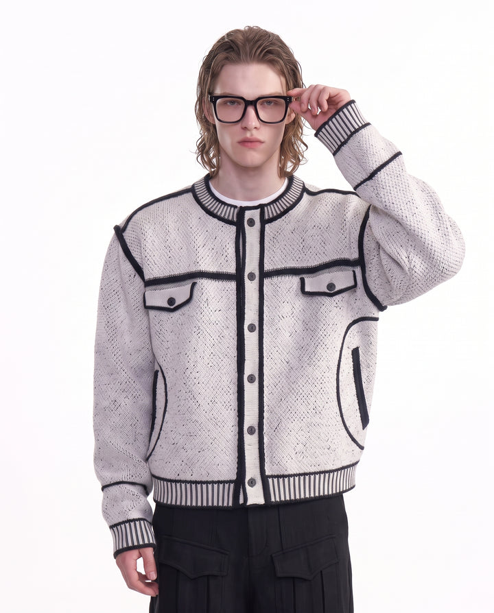 Piped Knit Cardigan na2931