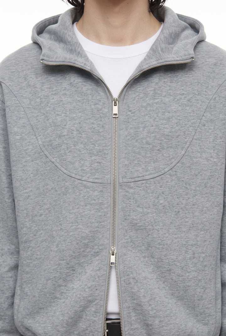 Gray Zip Hoodie na2824