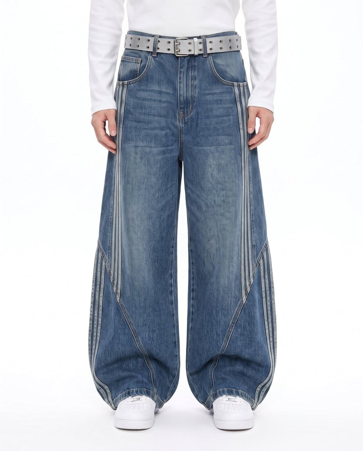 Striped Baggy Jeans na3227