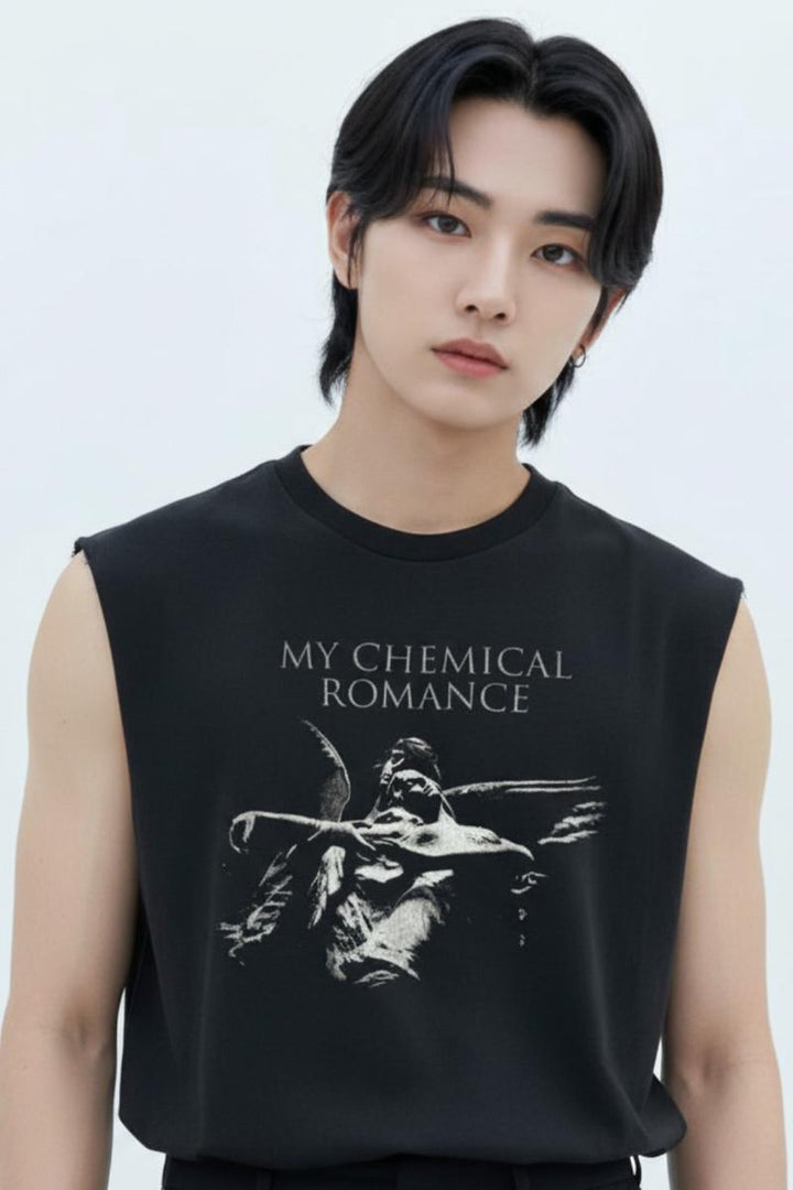 Graphic Sleeveless Tee  na2565