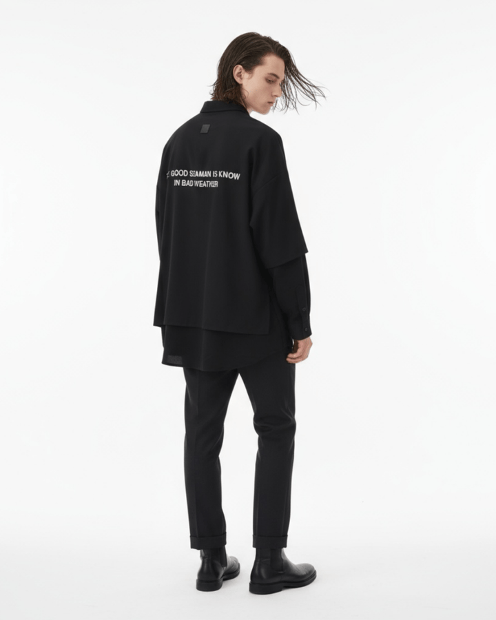 【Nanostudio】Oversized Minimal Shirt na2227