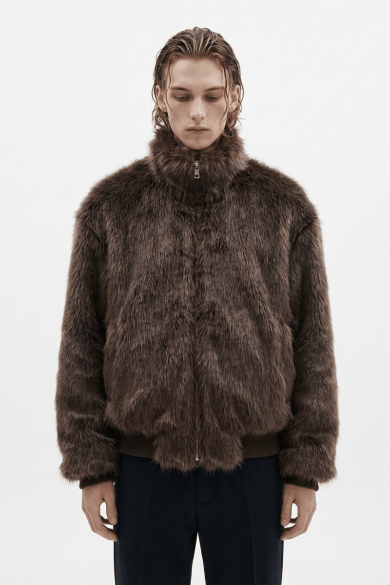 Oversized Faux Fur Jacket na2351