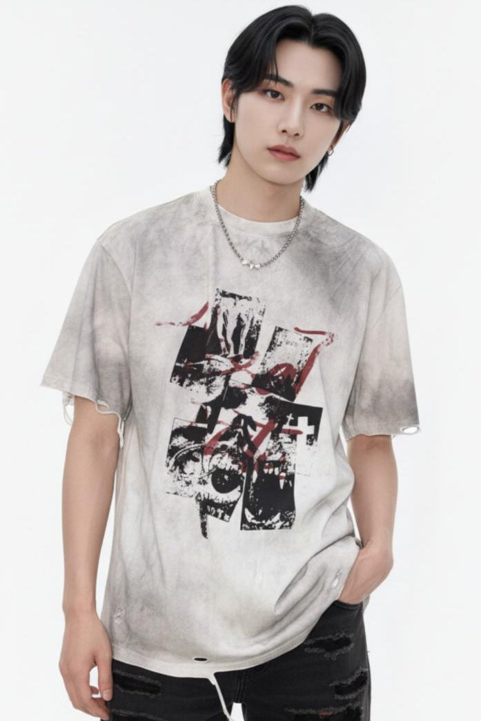 Distressed T-shirt  na2604