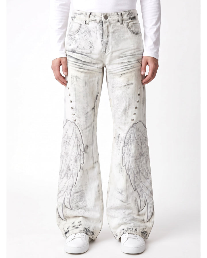 Flared Denim Pants na2791