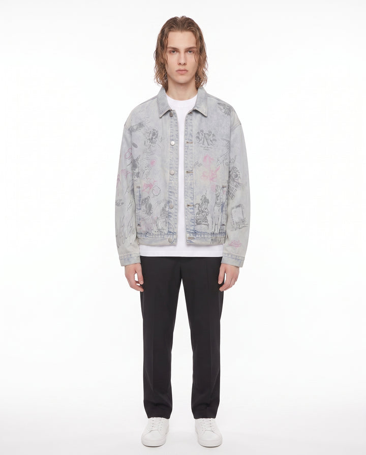 Graphic Denim Jacket na2806