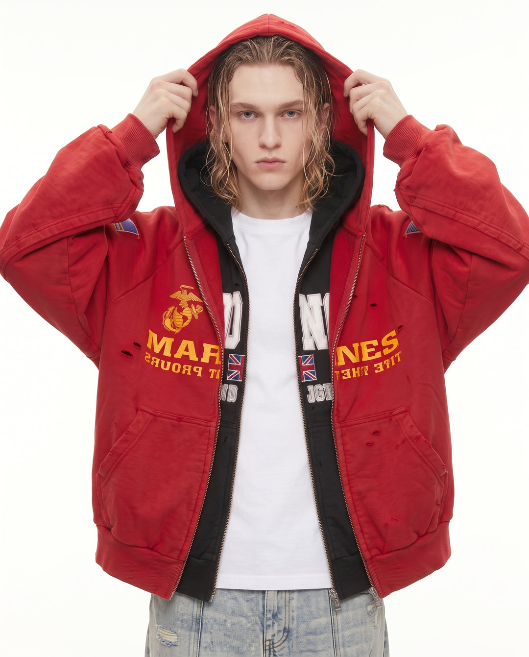 Graphic Zip Hoodie na2810