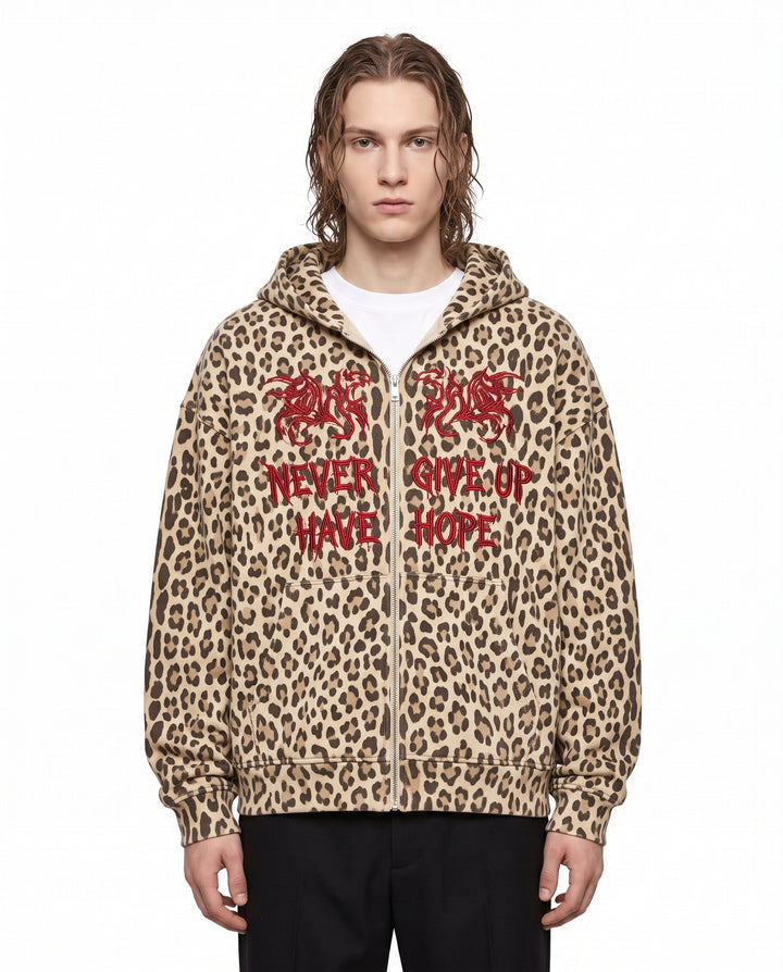 Leopard Zip Hoodie na2821