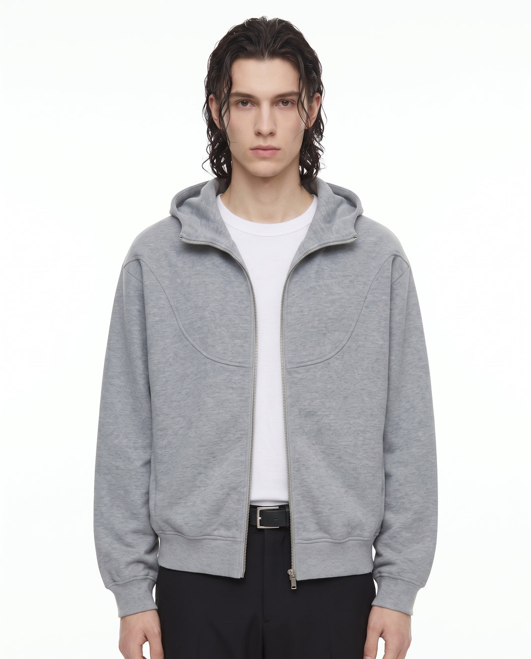 Gray Zip Hoodie na2824