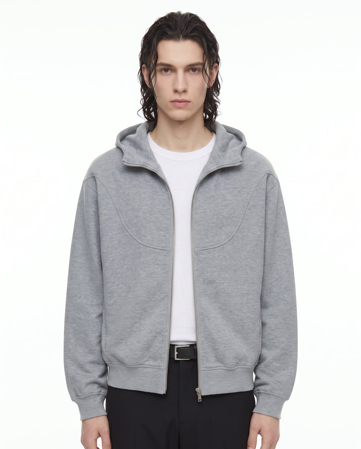 Gray Zip Hoodie na2824