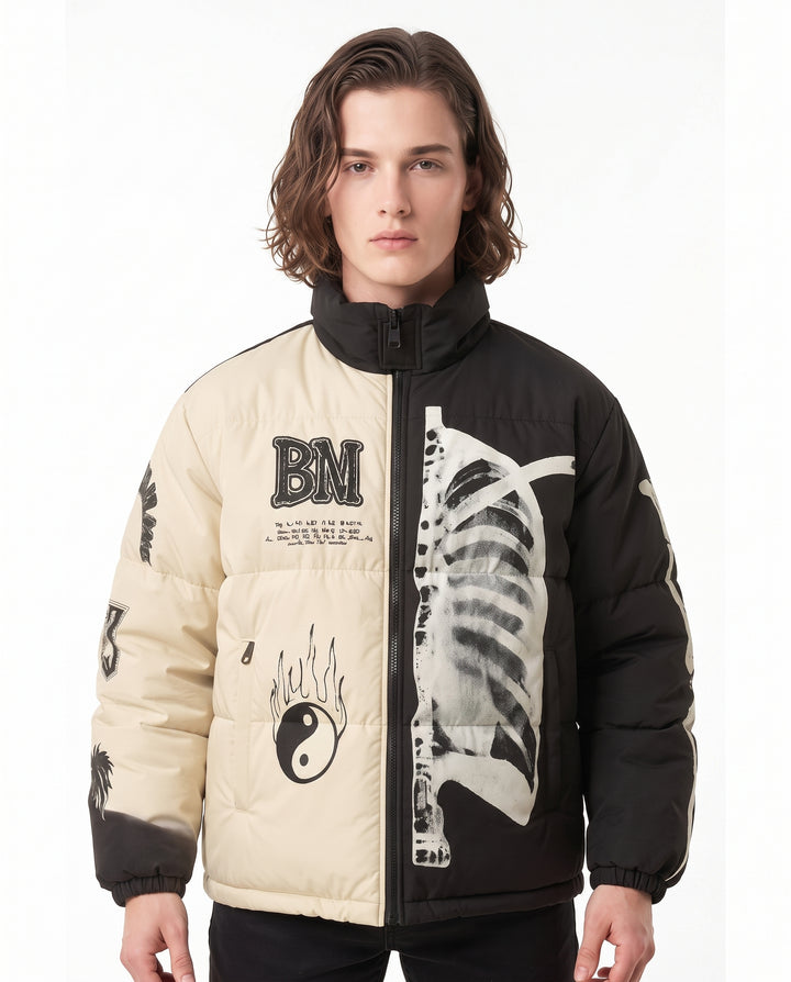 Graphic Puffer Jacket na2828