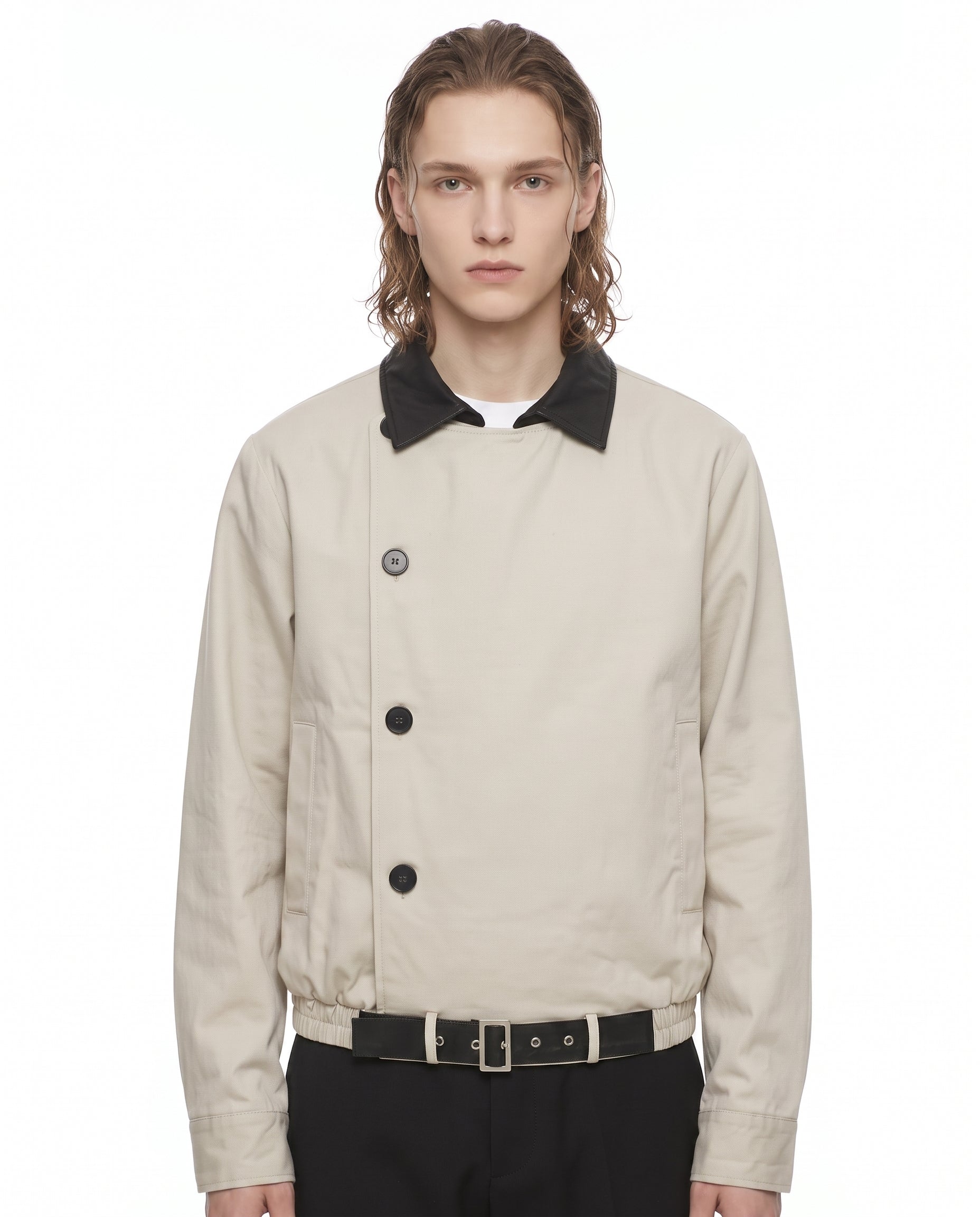Asymmetric Belted Jacket na2834