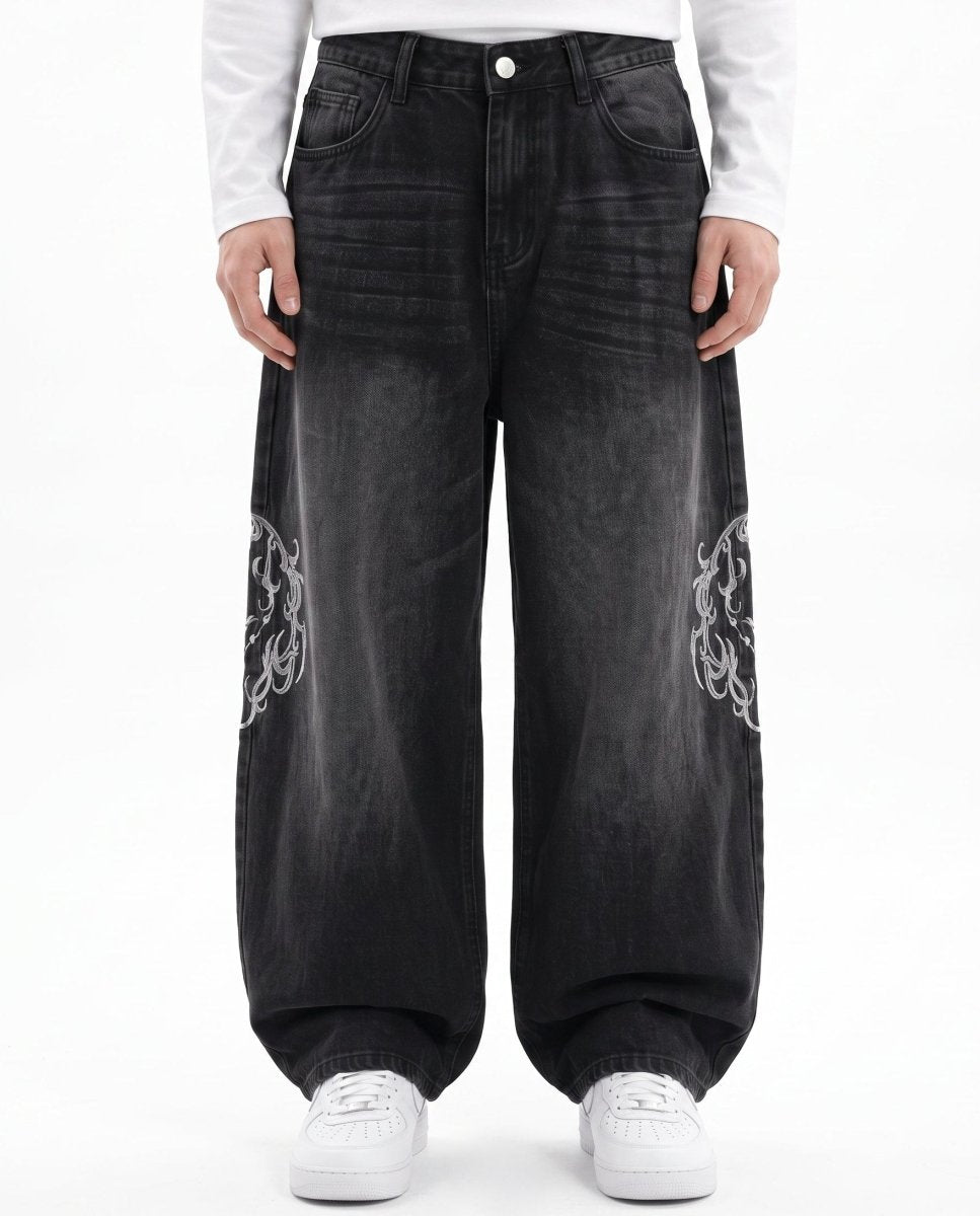 Embroidered Baggy Jeans na2844