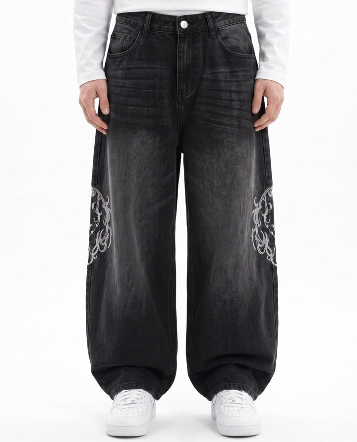 Embroidered Baggy Jeans na2844