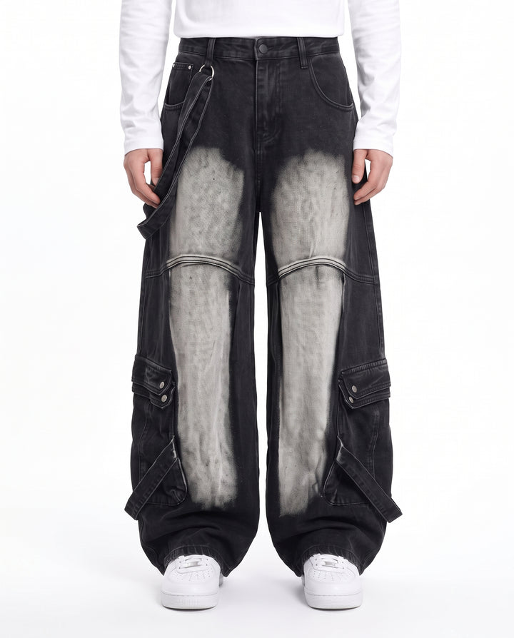 Bleached Cargo Jeans na2853
