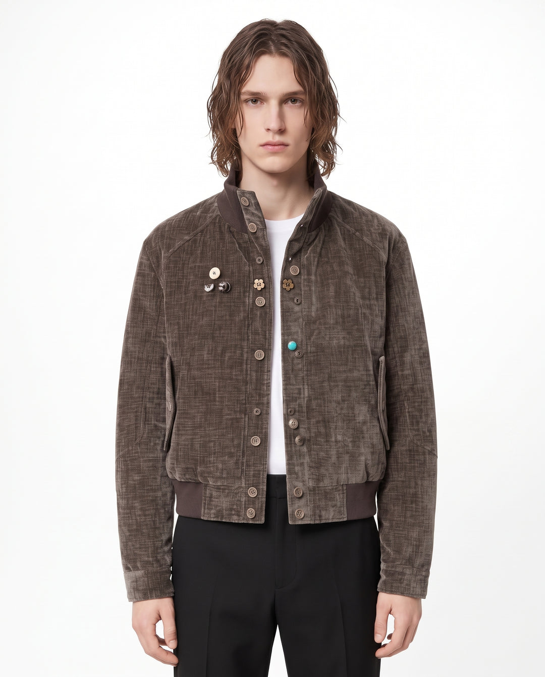 Velour Bomber Jacket na2875