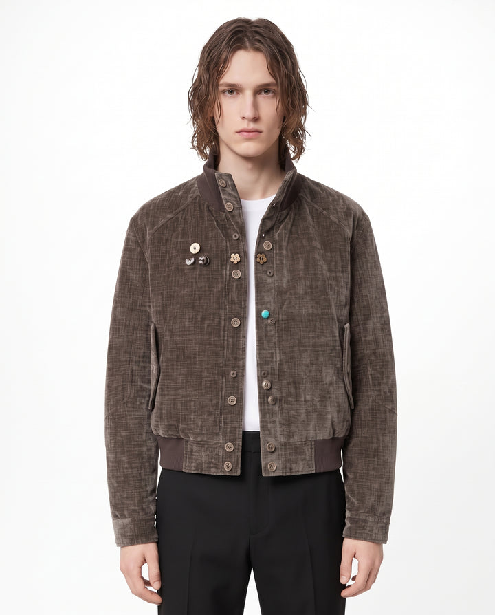 Velour Bomber Jacket na2875