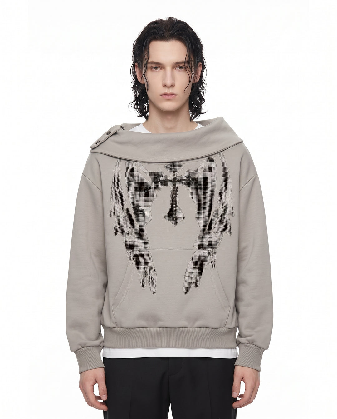 Graphic Collar Sweatshirt na2880