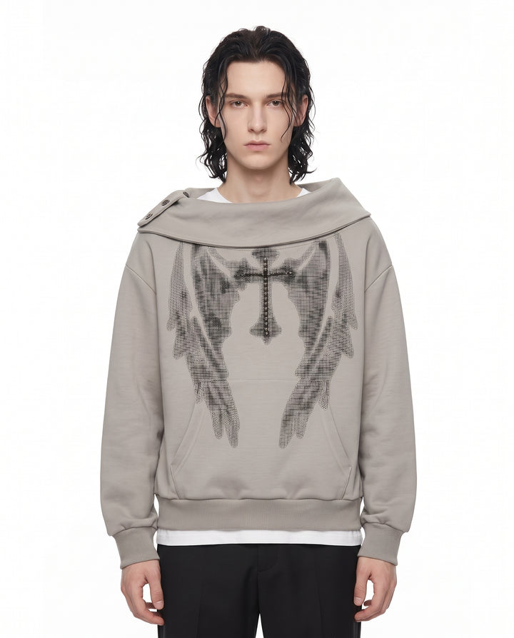 Graphic Collar Sweatshirt na2880