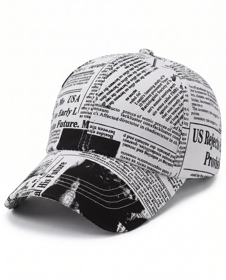 Newspaper Print Cap na2970
