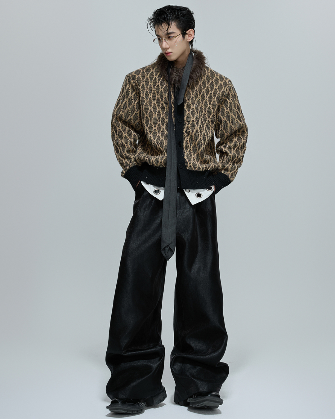 [ArguE CulturE] Royal Pattern Fur Knit na2270