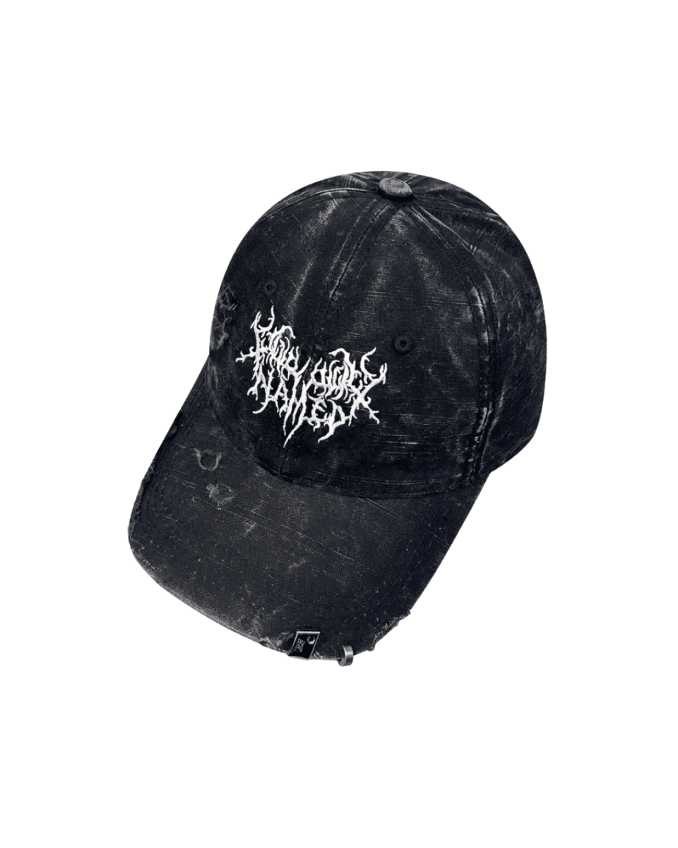 Distressed Washed Logo Dad Cap na2355
