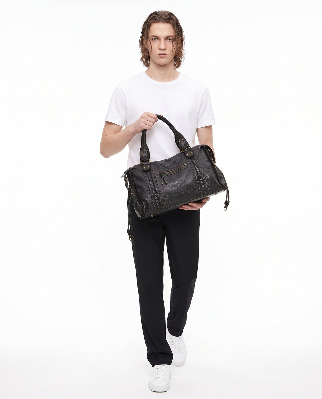 Leather Shoulder Bag na3193