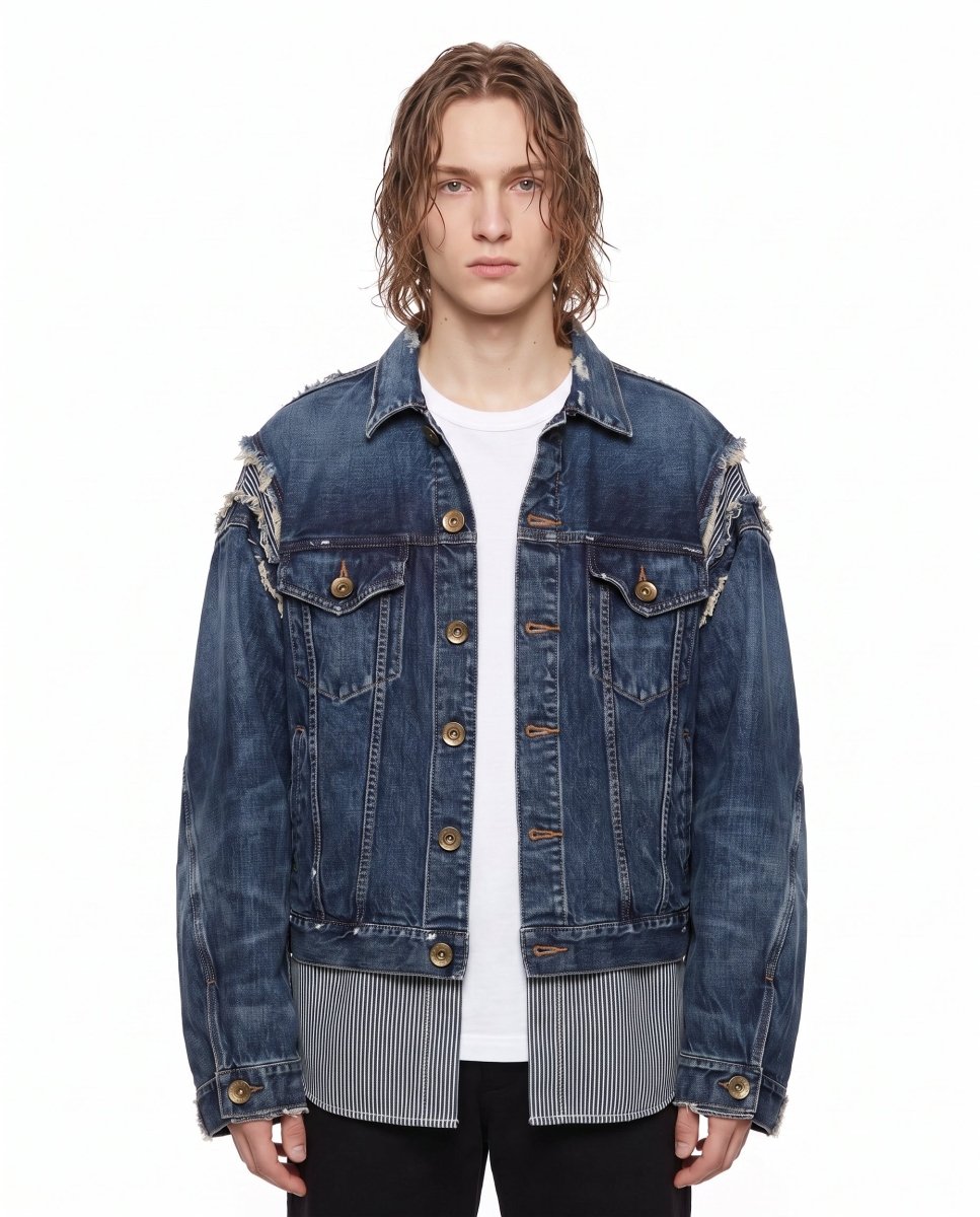Layered Denim Jacket na3048