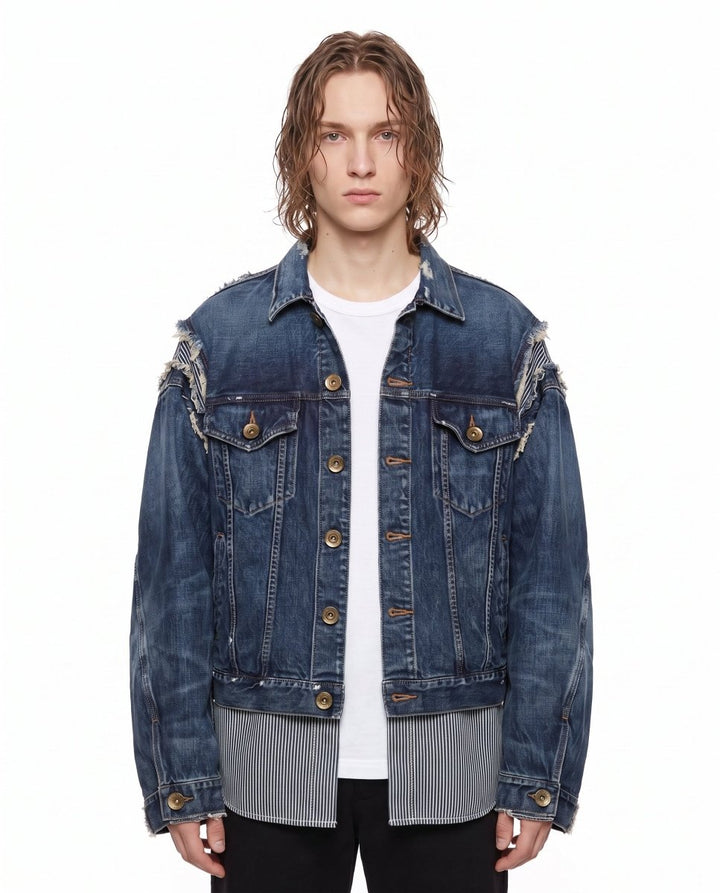 Layered Denim Jacket na3048
