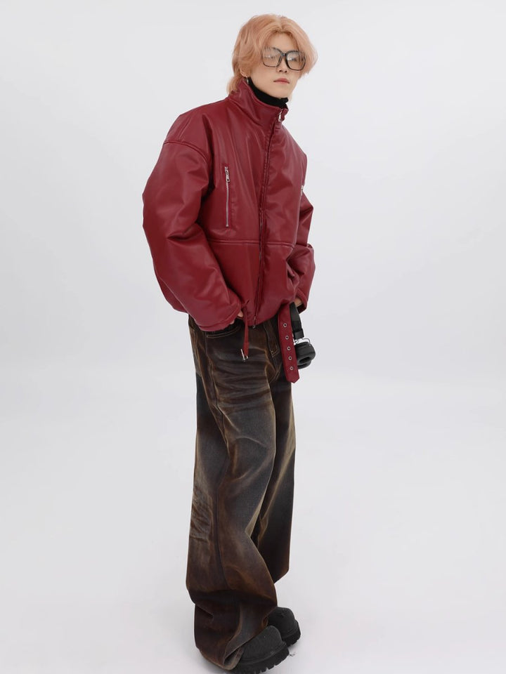 [FUTUREBOY] Korean PU leather jacket na1713