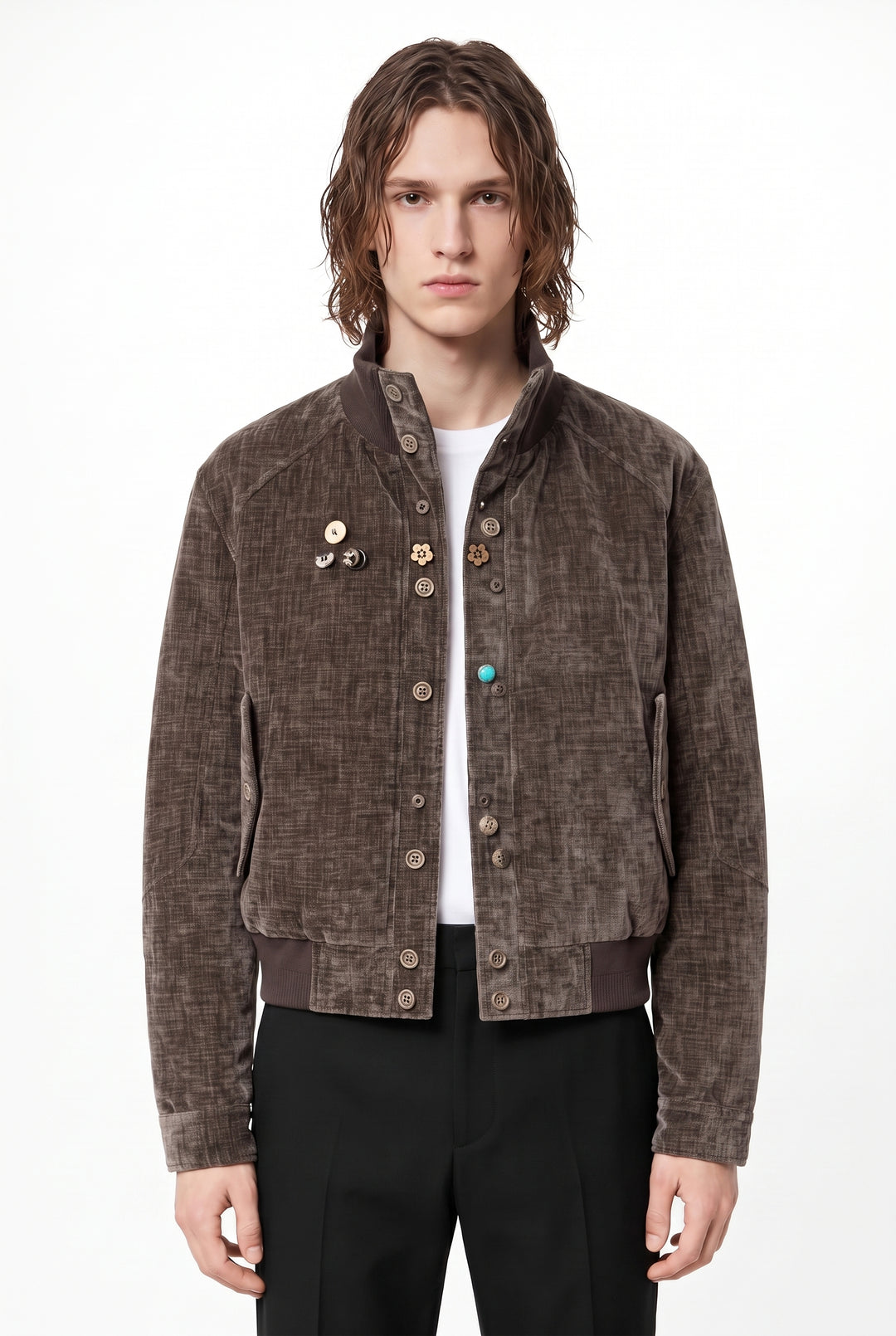 Velour Bomber Jacket na2875