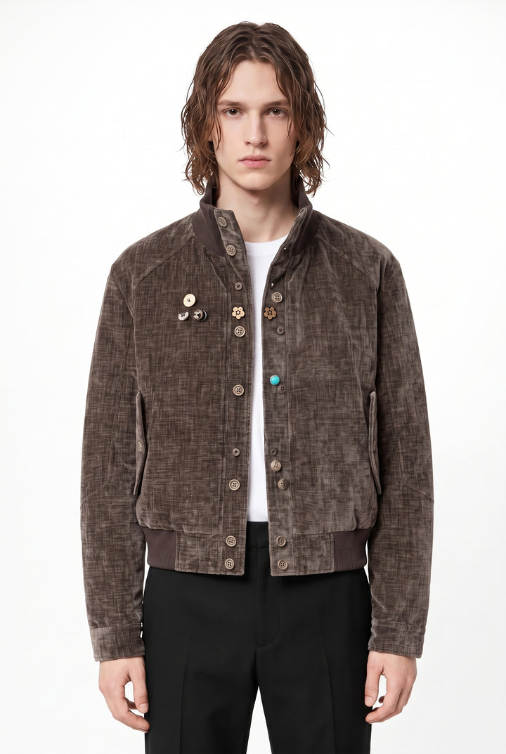 Velour Bomber Jacket na2875
