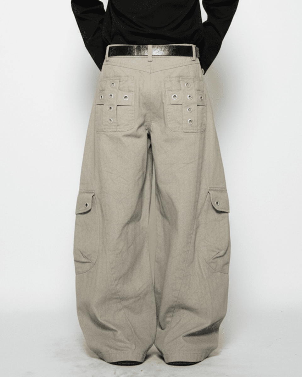 Distressed Wide Slacks na2330