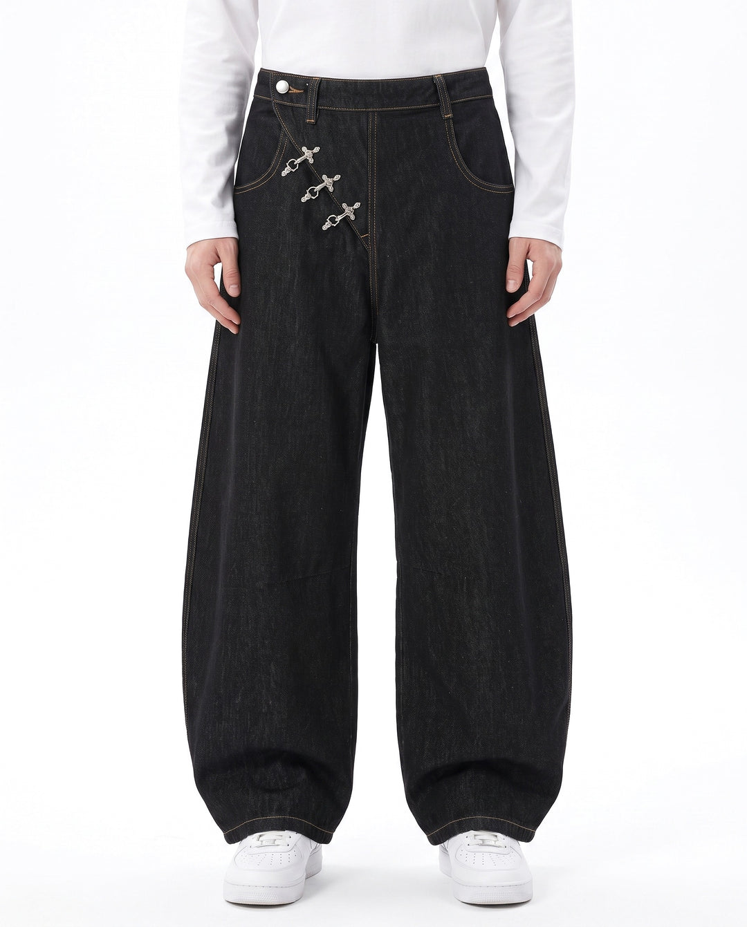 Buckle Wide Jeans na3018