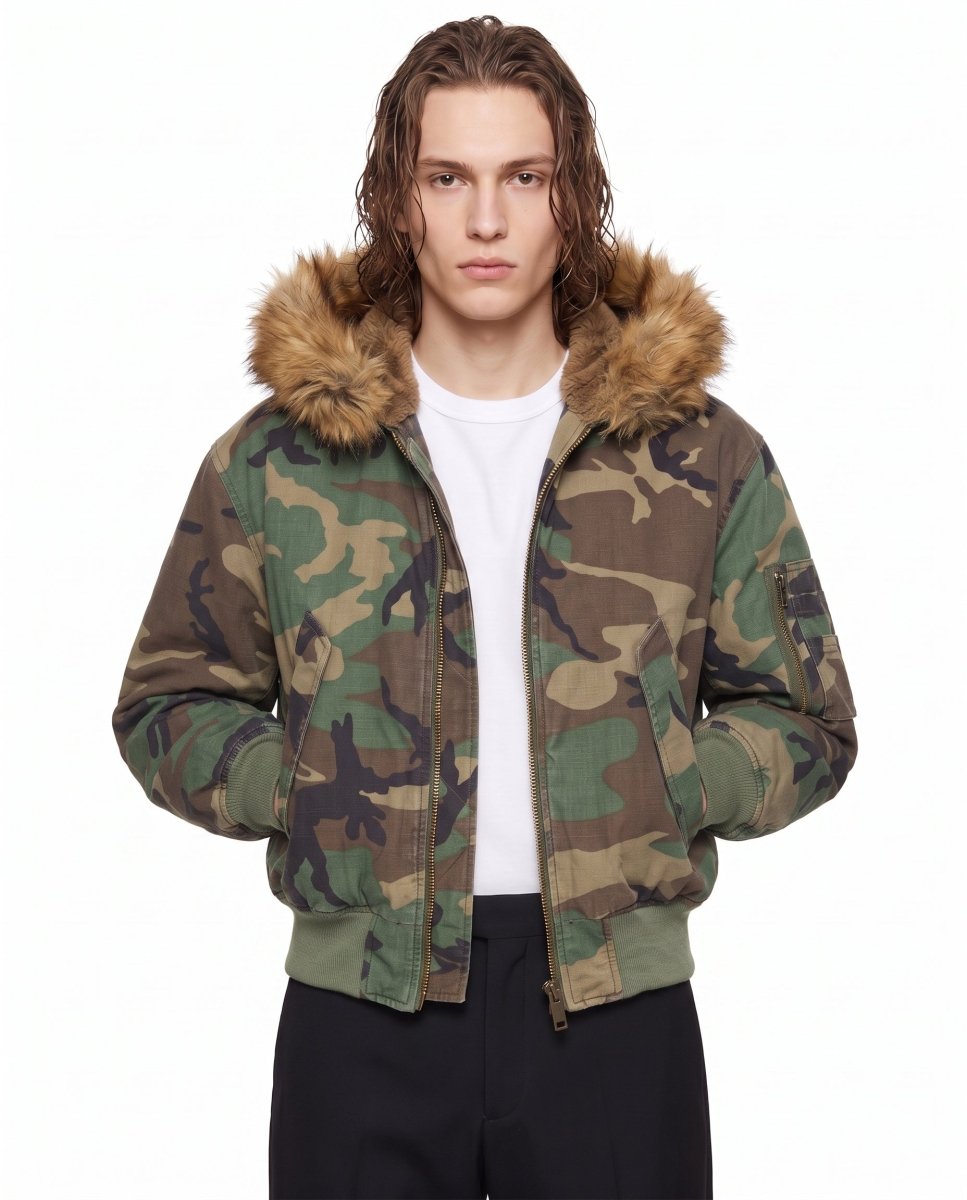 Camo Hooded Jacket na2895