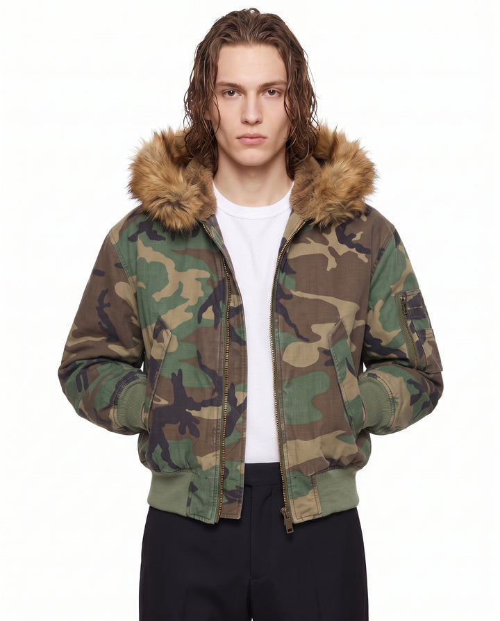 Camo Hooded Jacket na2895