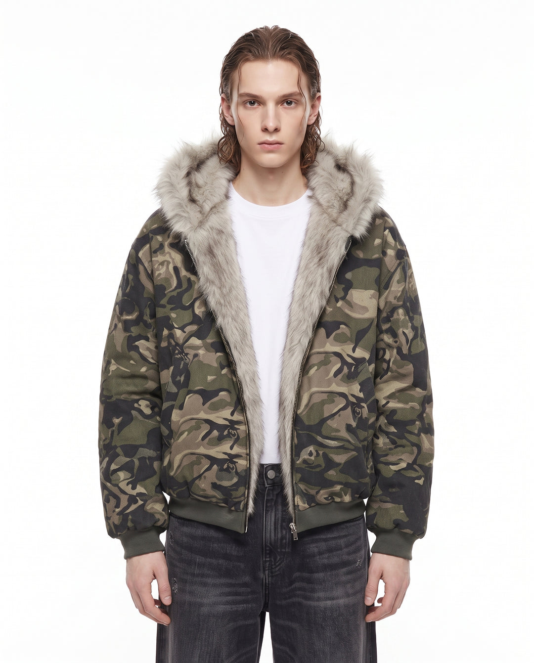 Camo Fur Jacket na3069