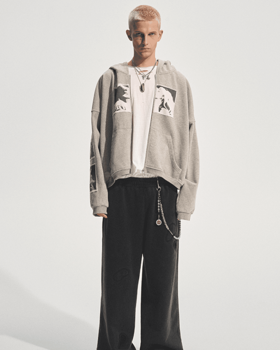 [bastard official] DUAL FRAME ZIP HOODIE na2306 