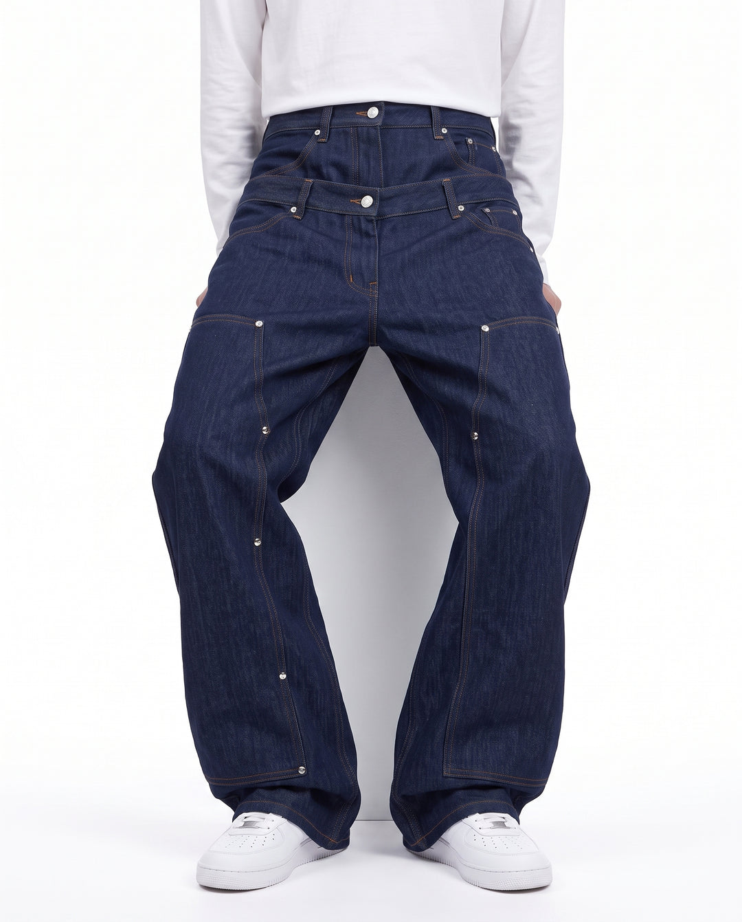 Studded Wide Jeans na3054