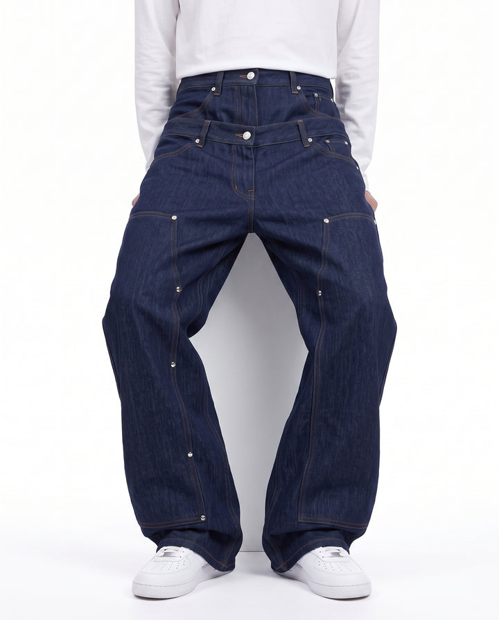 Studded Wide Jeans na3054