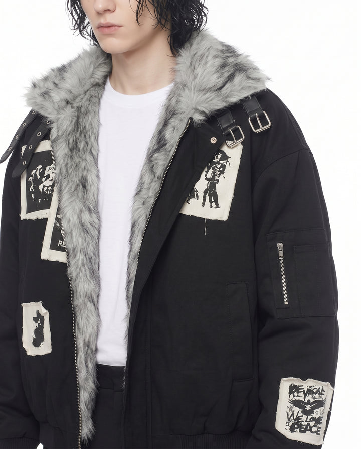 Fur Bomber Jacket na3070