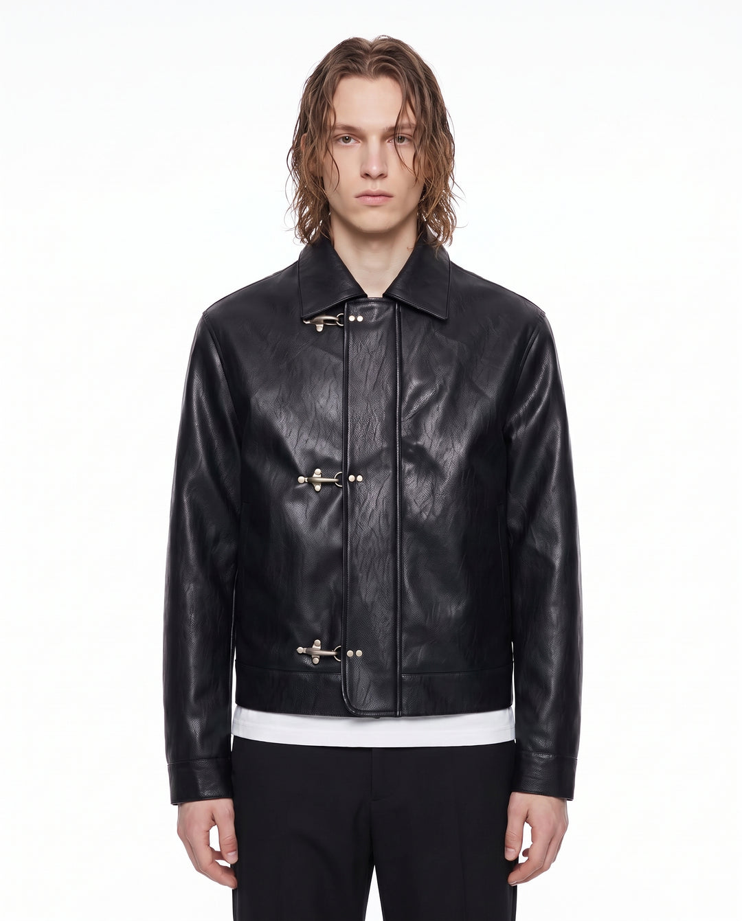 Buckle Leather Jacket na3194