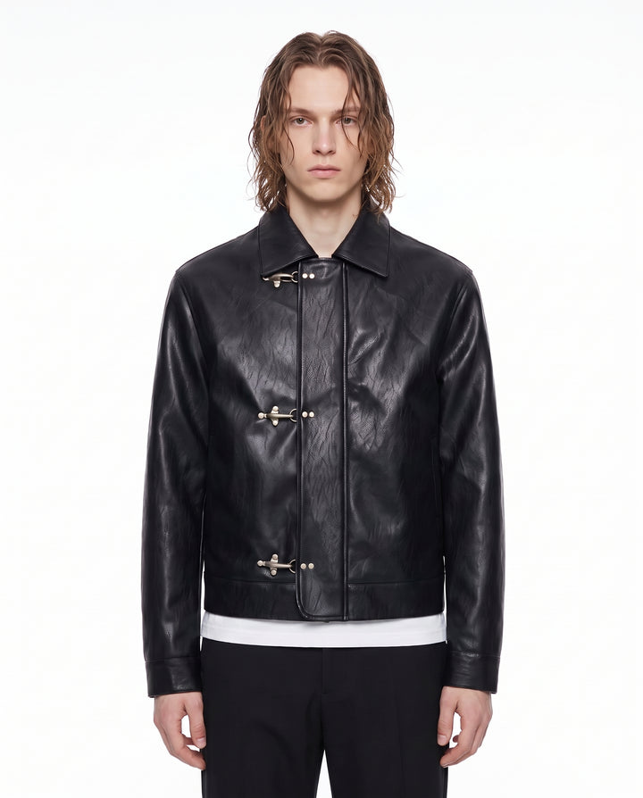 Buckle Leather Jacket na3194